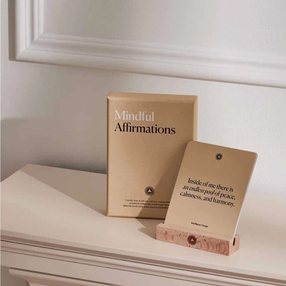 Mindful Affirmations Display Cards and Stand